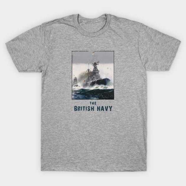 The British Navy Retro Poster WWII T-Shirt by Jose Luiz Filho